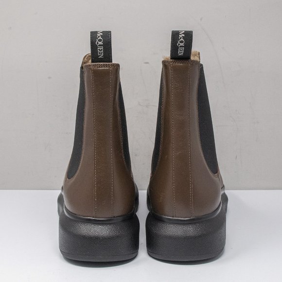 Alexander McQueen Brown Leather Hybrid Chelsea Boots, Size 43 EU (10 US) - Picture 5 of 8